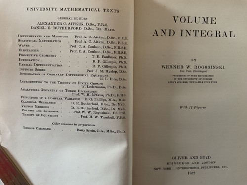 Volume and integral - and,