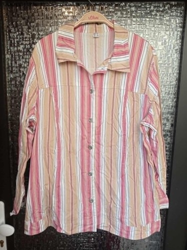 Bluse weiß beige rosa pink