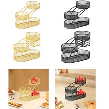 3 Schicht Drahtkorb Ständer Brotkorb Gemüseregal Arbeitsplatte Gemüseschale