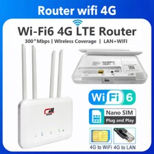 4G LTE WiFi 6 CPE-Router 300 Mbps mit 4 externe Antennen , SIM-Kartensteckplatz