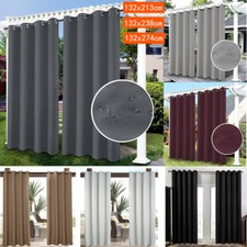 Wasserdicht Gardinen Outdoor Vorhang mit Ösen UV Schutz Terrasse Rasen Garten DE