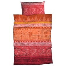 Casatex Bettwäsche Indi Orange Rot Ornamente Mandala Muster Orientalisch Satin