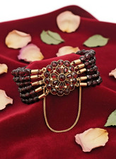 Granat Armband 585 Gold geprüft antik 6reihig Handarbeit um 1880 Schmuck