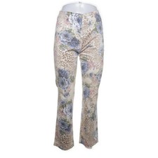 Kara Makan, Hose, Größe: 38, Beige/Mehrfarbig, Blumen, Damen #VOF