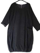 MOONSHINE new! süßes Ballon Cord Kleid 50-52(3) Babycord Taschen Langarm schwarz