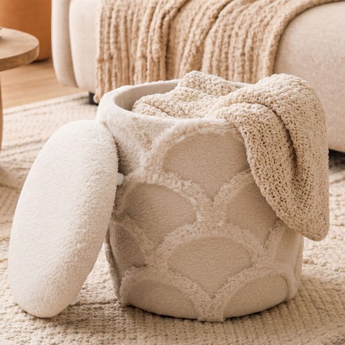 Sitzhocker mit stauraum teddy - sitzhocker,