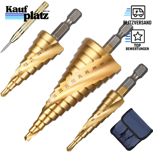 Stufenbohrer set 4pc - stufenbohrer,