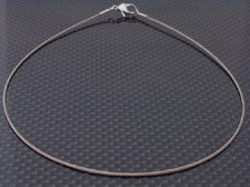 Titan Titanium Kette Reif Omega Collier Halskette Karabiner Silber Damen Herren 