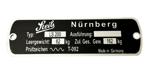 Steib typenschild ls200 - steib,, typenschild,
