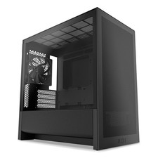 NZXT H3 Flow (2025) All Black Midi Tower mATX Gaming Gehäuse schwarz mit Glas...