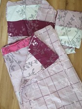 Zwei Bettwäsche Sets Meradiso Normalgröße Rosa Pink Lila Flieder Blumen Blätter