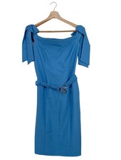 LITTLE MISTRESS Midikleid Damen Kleid Gr. DE 38 blau Casual-Look