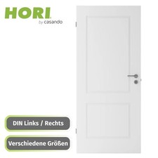 HORI Zimmertür weiß Innentür inkl. Türgriff ohne Zarge glatt Weißlack Alicante 2