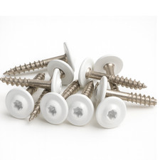 Tellerkopfschrauben Holzbau Schneidkerbe TX ISO9250 | 3-8mm | RAL9016 Weiß