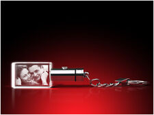 2D Schlüsselanhänger Glas Gravur LED Leuchte Foto Geschenk Laser Kristallglas