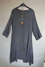 graues Stufenkleid Lagenlook Gr. L mit Herzkette, Impressionen