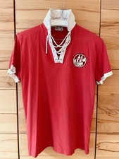 1. FC Köln Retro T-shirt - Größe S - Rot, Weißer Kragen 