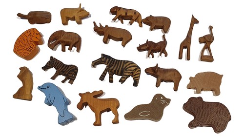 Holztierfiguren konvolut - holztierfiguren,