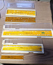 Großes Set Schriftschablnen / Schreibschablone von ROTRING