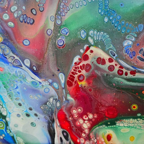 Modernes buntes acrylbild - modernes,