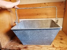 Alte kleine eckige französische Zinkwanne Zink Schale Pflanzkübel