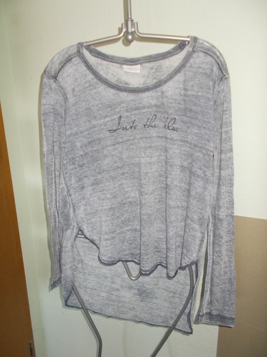 Graues langarm shirt - graues, vorne