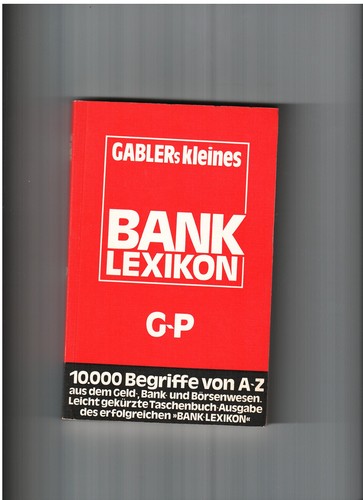 Gablers kleines bank - gablers, lexikon