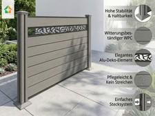 WPC-Sichtschutzzaun Valla Alu