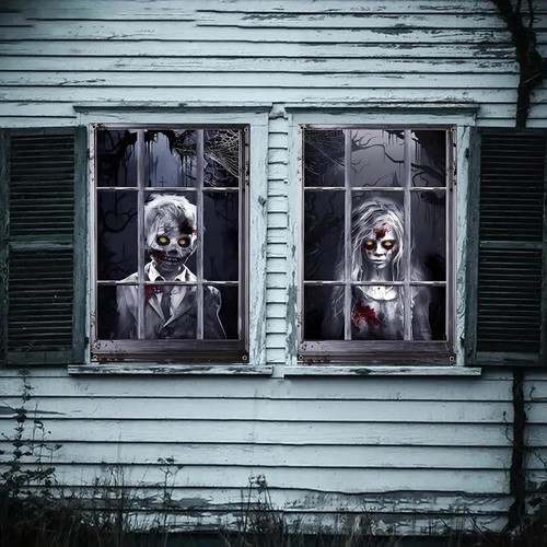 Halloween fensterdeko 80x120cm - fensterdeko,
