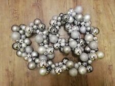 Weihnachtsgirlande Kugelgirlande 3 Stück Kugel Kugeln Silber Weihnachten Matt...