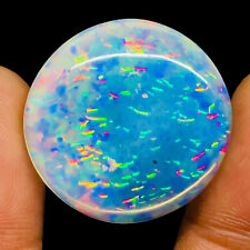 36.37 Cts Zertifiziert Natürlich Äthiopische Opal Rund Flashy Welo Feuer Lose