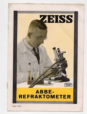 Zeiss Abbe Refraktometer Carl Zeiss Jena 1932 Reklame Prospekt