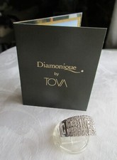 Diamonique by TOVA Ring 925 Sterlingsilber Gr. 20 mit Zirkon mäander 