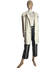 Wildleder Mantel weiß fake fur  Shearling Mantel Uhle Alcnatara vegan 38 40