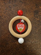 VfB Stuttgart Holz Rundrassel Rassel Baby Fan Kids 