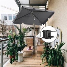 Sonnenschirm 200 x 125 cm Balkonschirm Rechteckig Sonnenschirm mit Schutzhülle