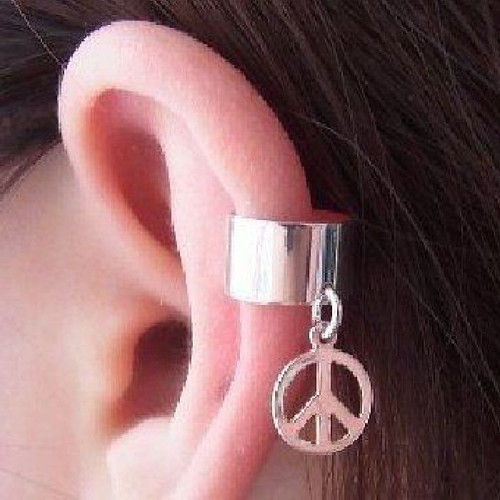 Ohrklemme peace frieden - peace,