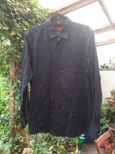 Finshley & Harding Herren Hemd Slimfit Größe 43 XL Langarm Blau