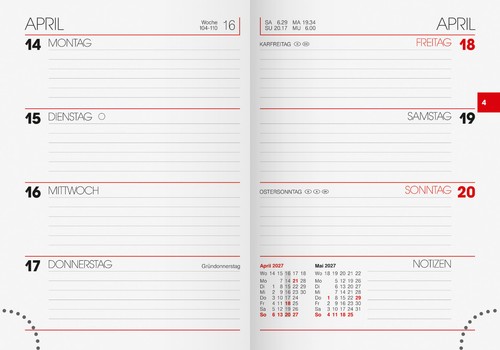 Taschenkalender brunnen - taschenkalender, a6