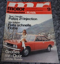 Motor Rundschau 9/1970 Citroen DS 21 Inj., Fiat 124 S Coupe, Fiat Dino, Spider,