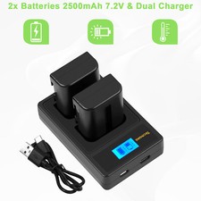 2x NP-FM500H 2500mAh Akkus + Ladegerät für Sony Alpha SLT-A57 A58 A65 DSLR-A100