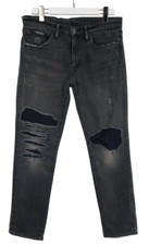 Levi's 511 Herrenjeans W34/L32 Distressed Gewaschen Schwarz Zip Fly Stretch