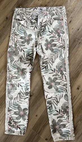 Damenhose mit floralem muster - damenhose,