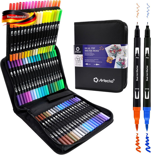 Dual brush pen set farben - pen,
