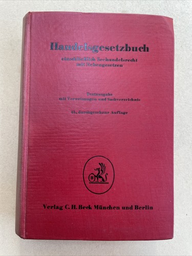 Handelsgesetzbuch hgb 1954 - handelsgesetzbuch,