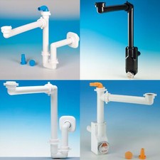 LIRA Raumsparsiphon 40 - 50 mm Raumspar-Siphon Ablaufgarnitur f. Küche und Bad