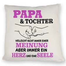 Papa & Tochter Kissen in pink