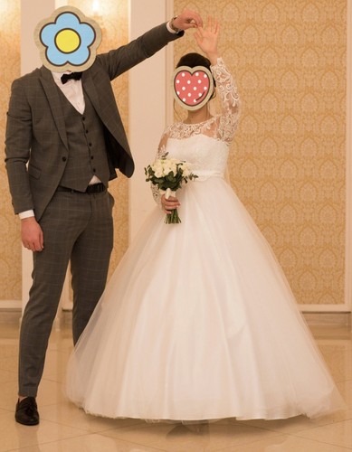 Brautkleid prinzessin weiß - "prinzessin",