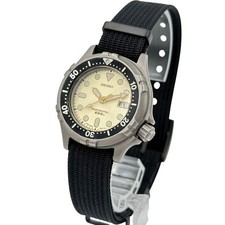 Seiko Professional Scuba 200m Uhr 3E25-2030 Titan Grau Metallband