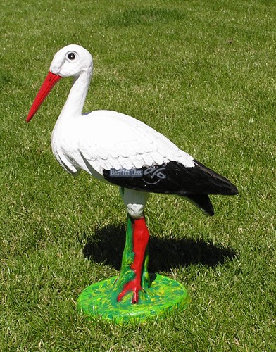 Storch figur nest lebensecht - figur,